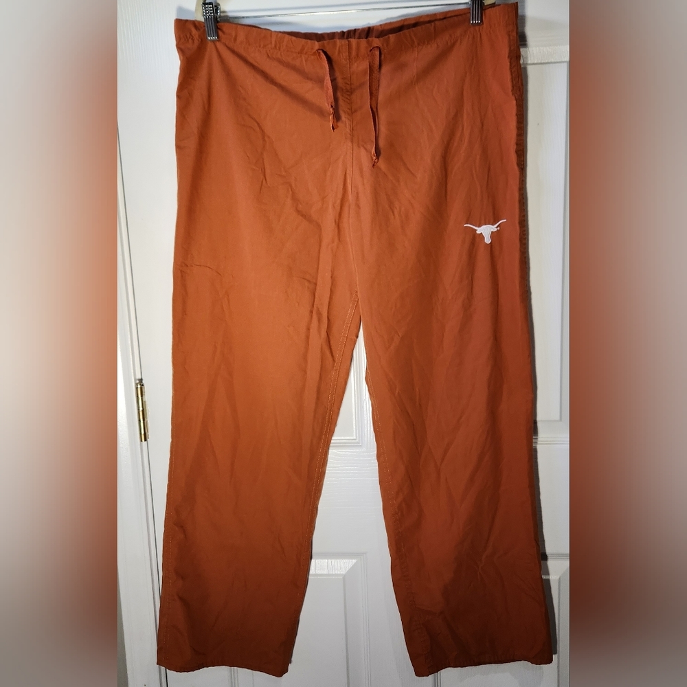 Burcs burnt orange Texas Longhorns medical scrubs bottoms pants size Med…